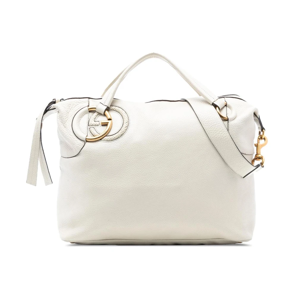 Gucci Vintage Damen Weiß Pre-Owned Ledertasche