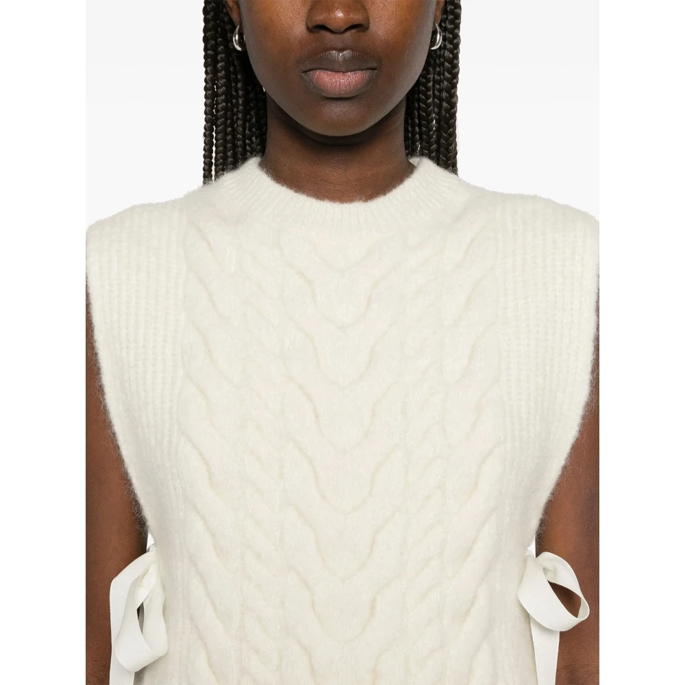 Cecilie Bahnsen Witte Zijdelingse Rok White Dames