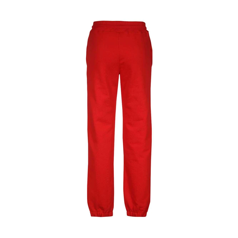 Msgm Katoenen Logo Sweatpants Red Dames