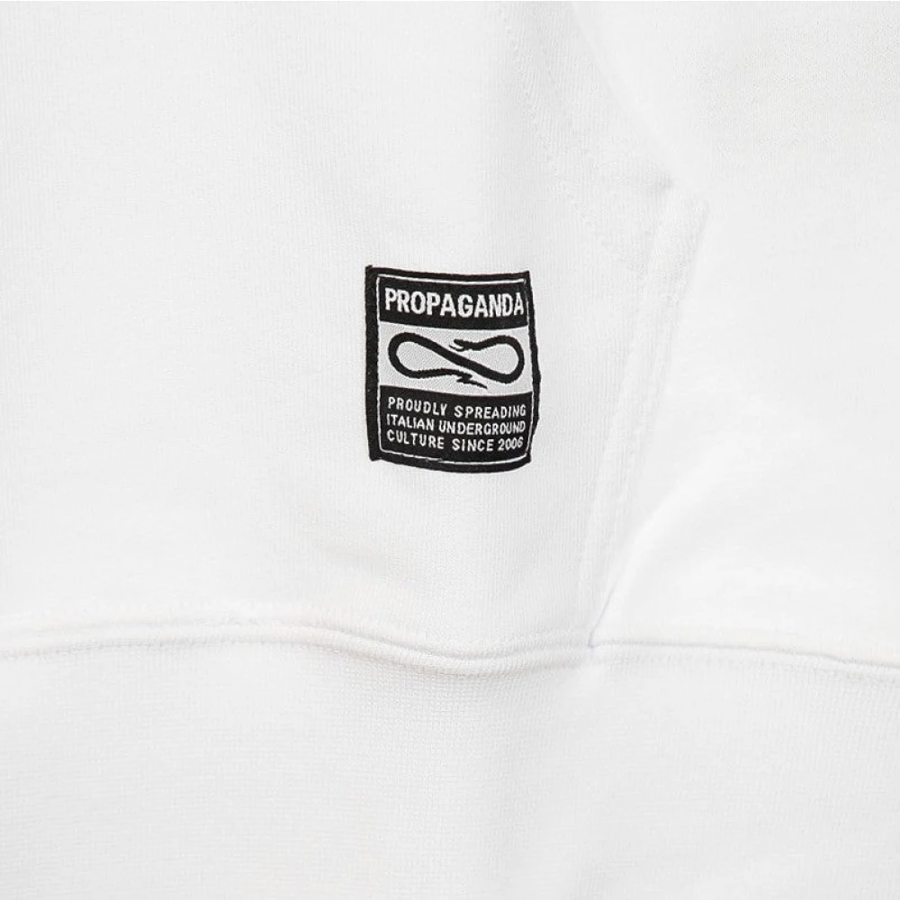 Propaganda Witte hoodie met kangoeroezak White Heren