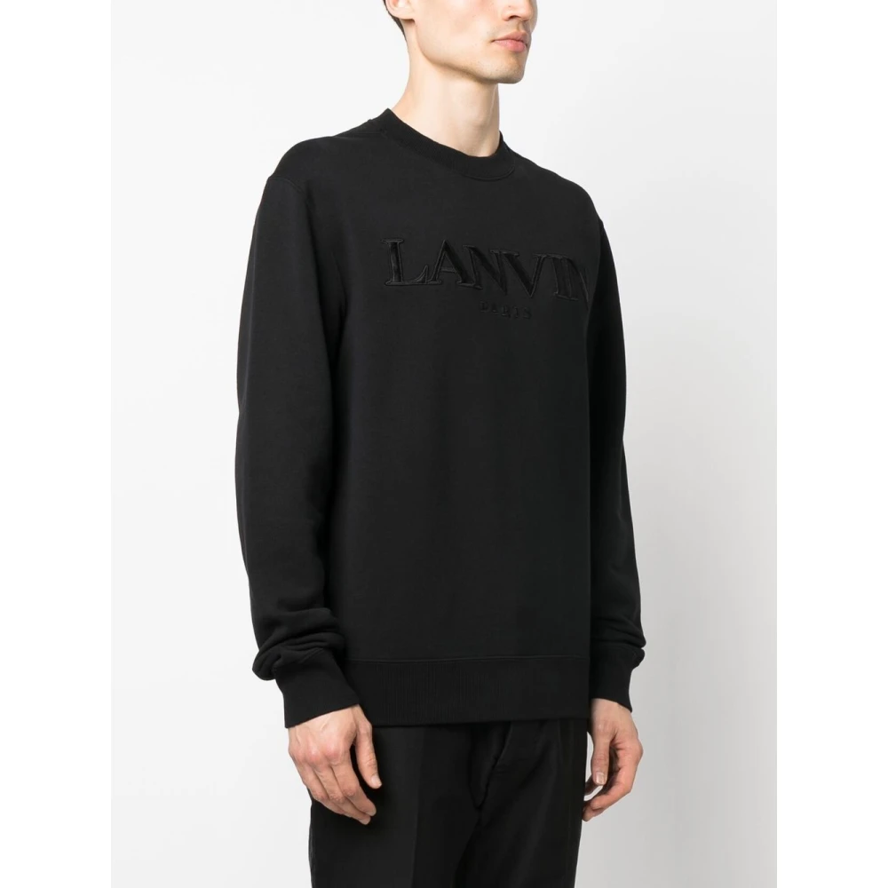 Lanvin Klassieke Geborduurde Sweater Black Heren