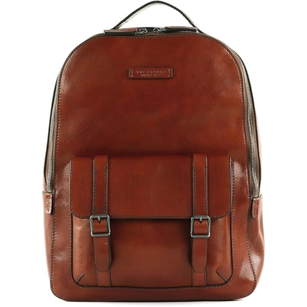 The Bridge Women's Brown Leather Backpack Cesare Line
