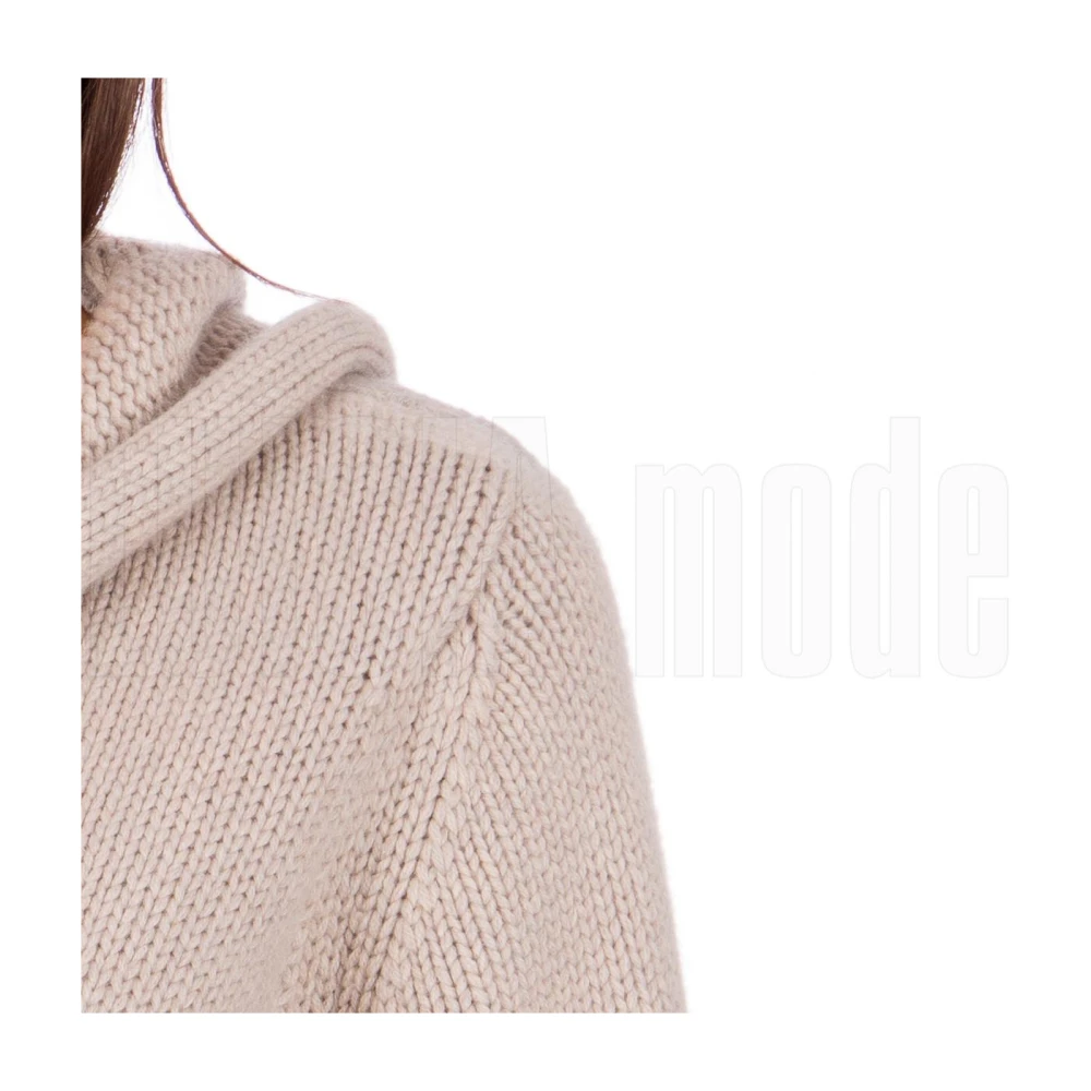 Fabiana Filippi Luxe Wolmix Cardigan Beige Dames