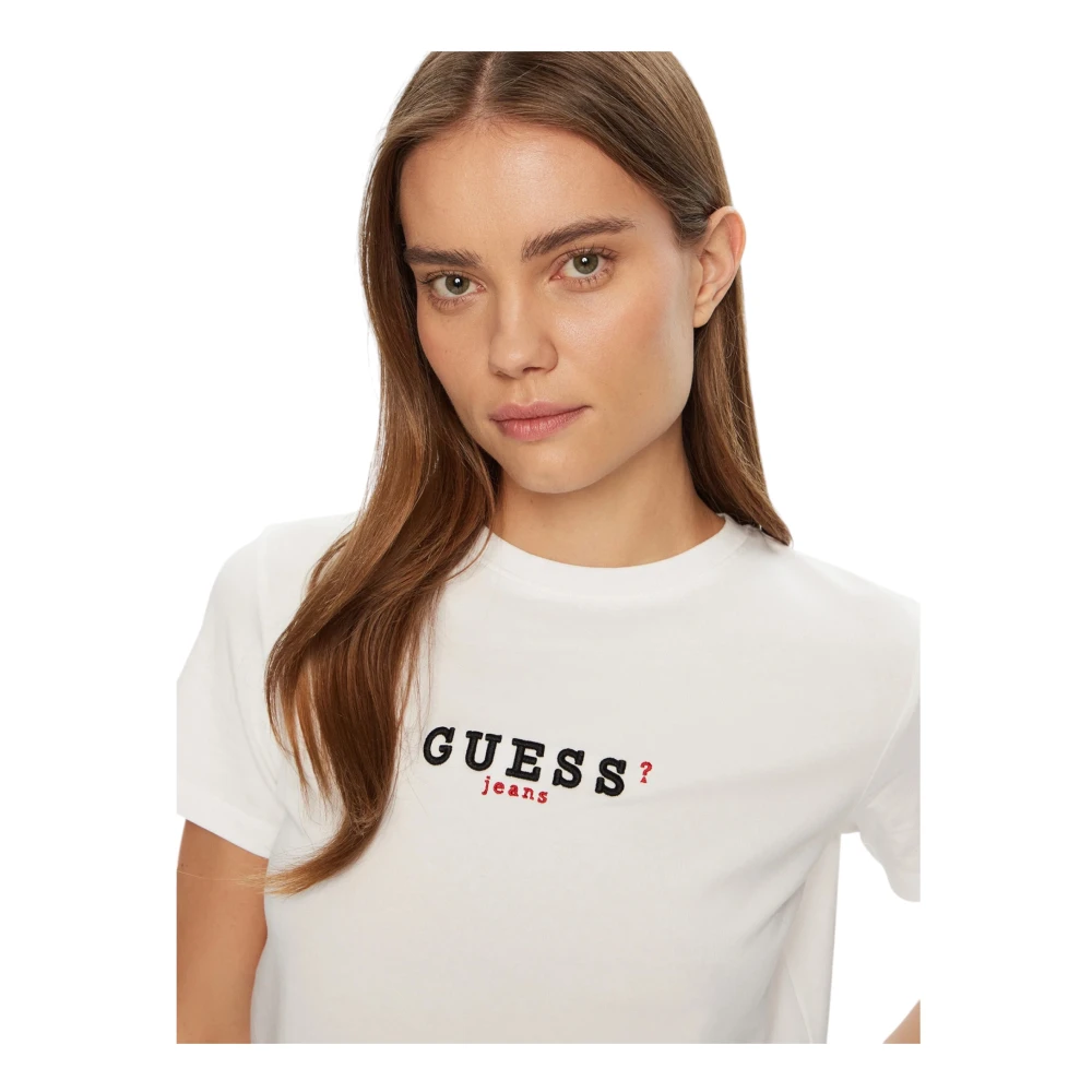 Guess Biologisch katoenen dames T-shirt Regular Fit White Dames