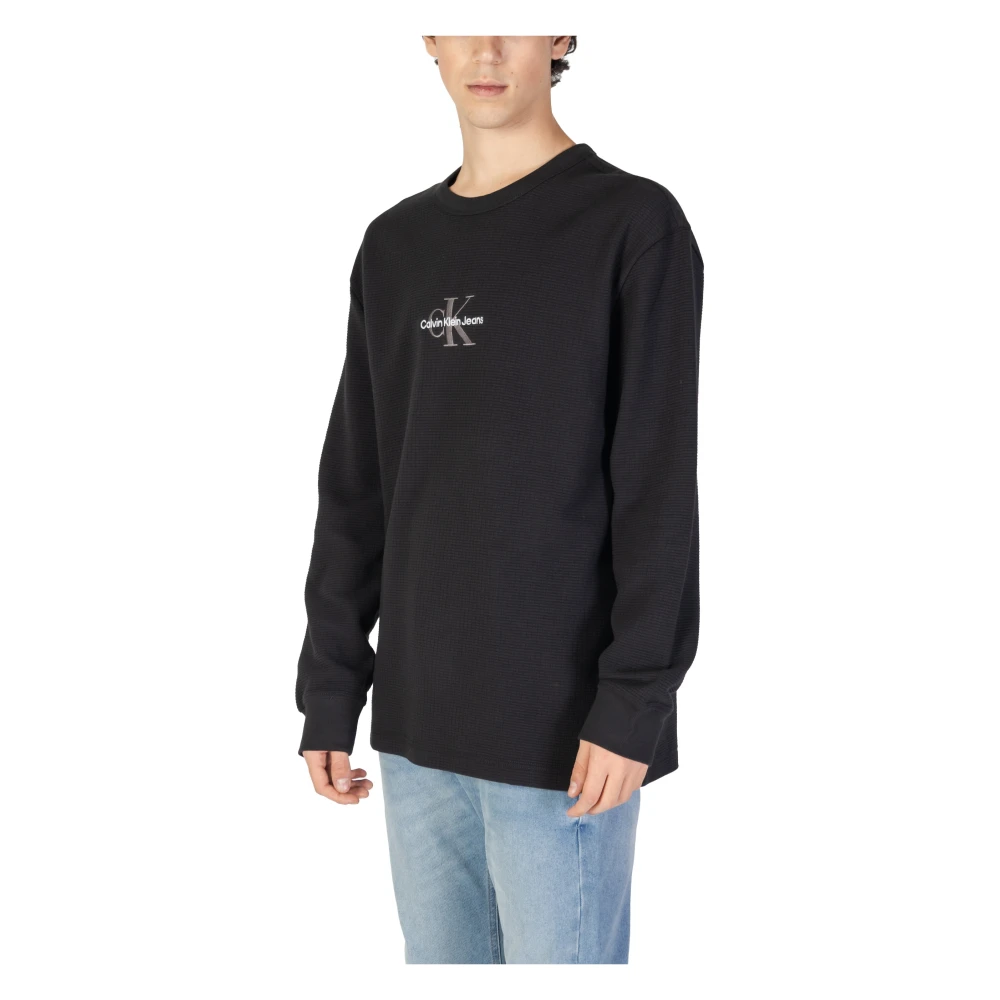 Calvin Klein Jeans Katoenen Heren Sweatshirt Herfst Winter Collectie Black Heren