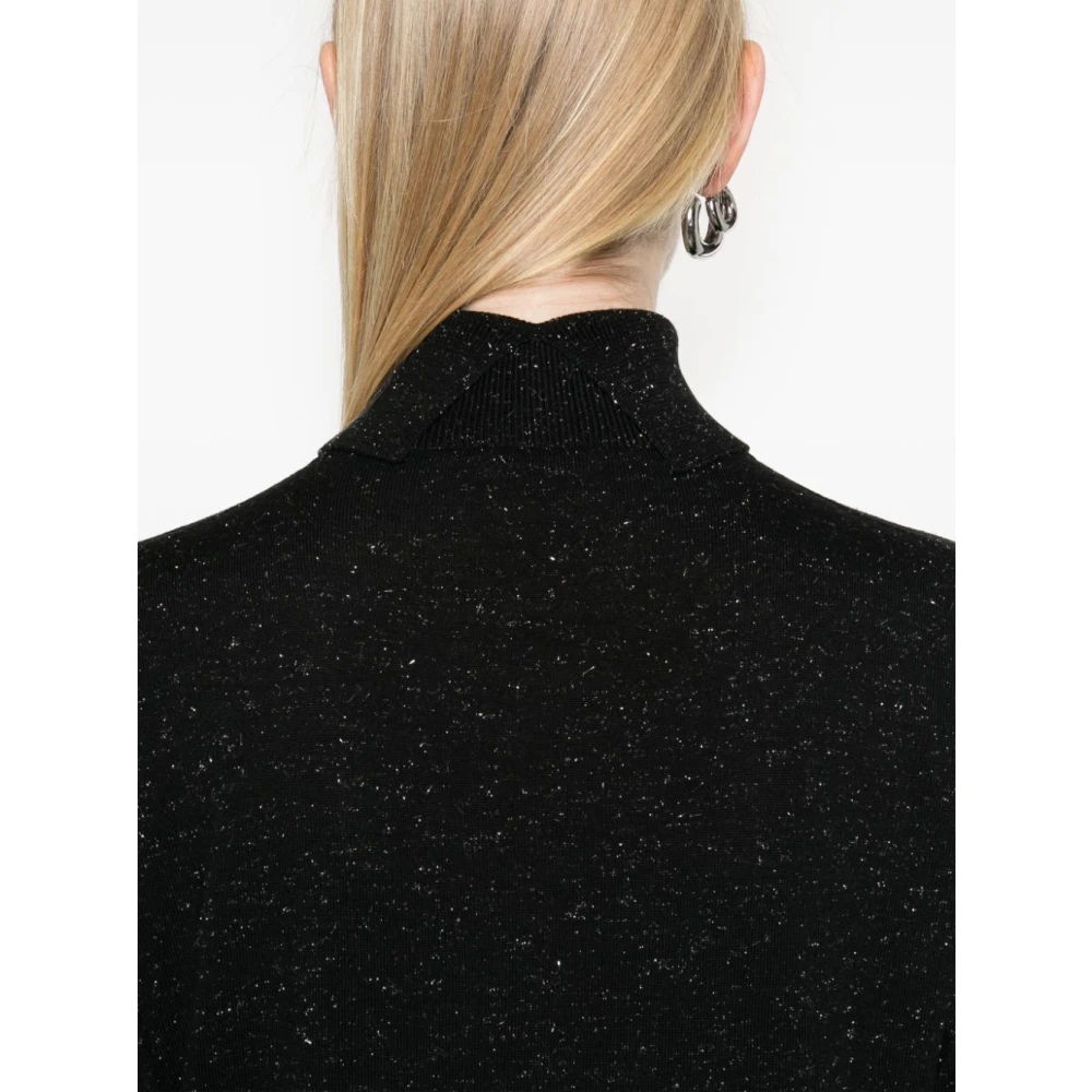 PESERICO Stijlvolle Gebreide Top Black Dames