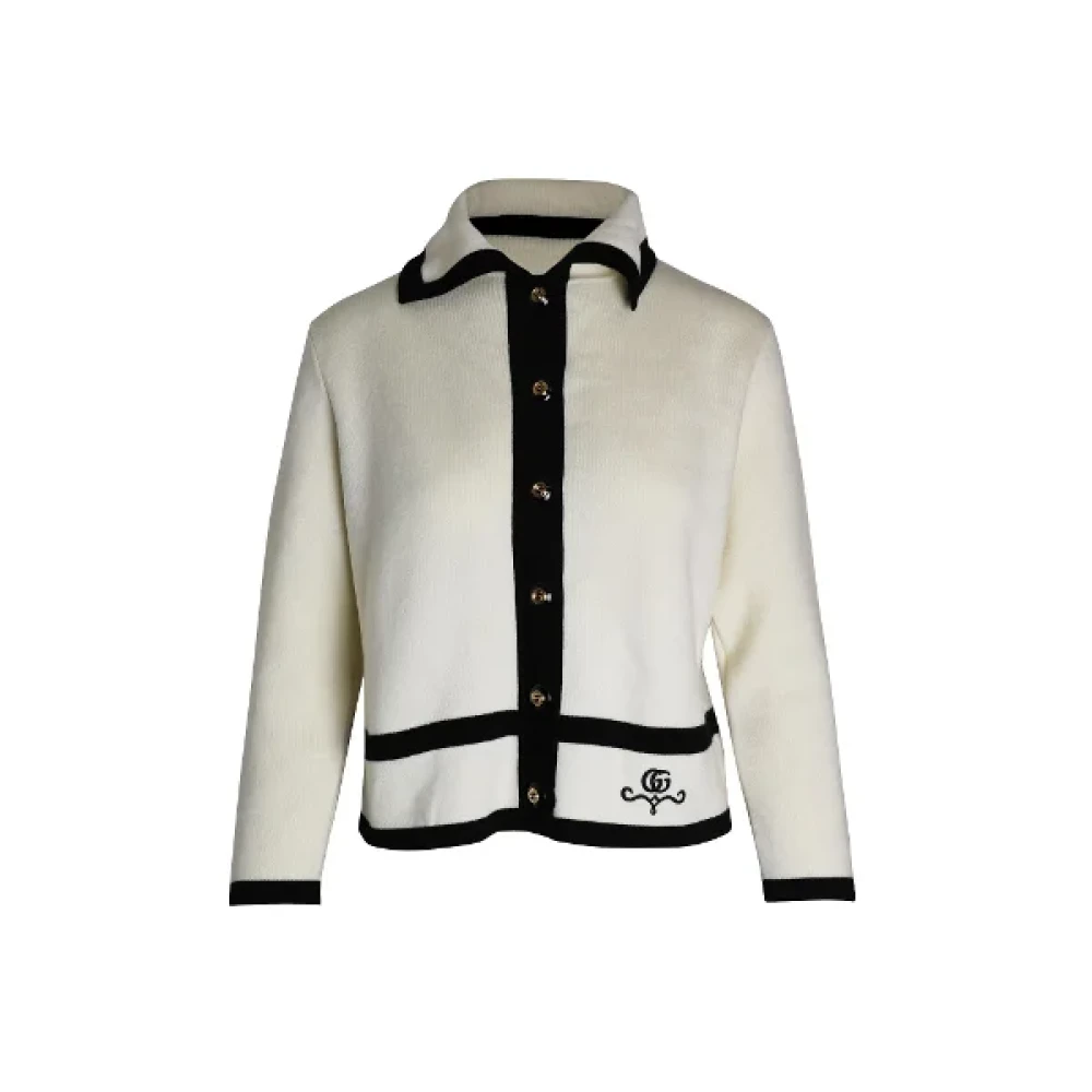Gucci Vintage Pre-owned Wool tops White Dames