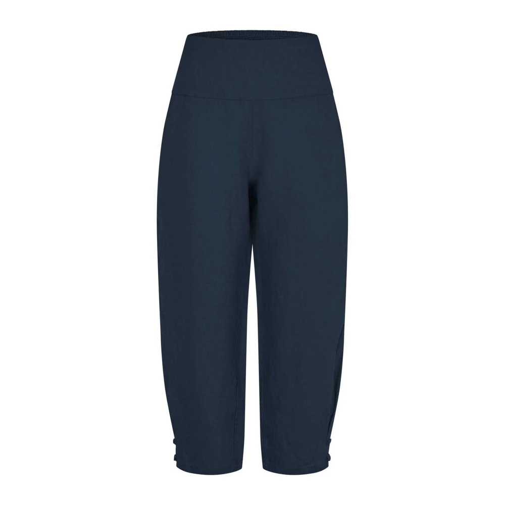 Masai Women's Blue Cropped Trousers, Xl, Navy Tapered Leg Trousers