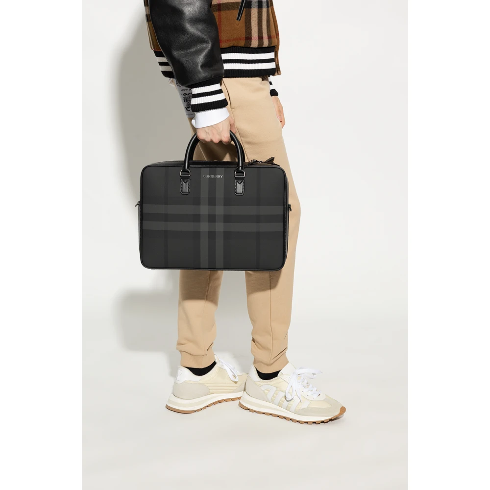 Burberry Laptoptas en koffer Black Heren