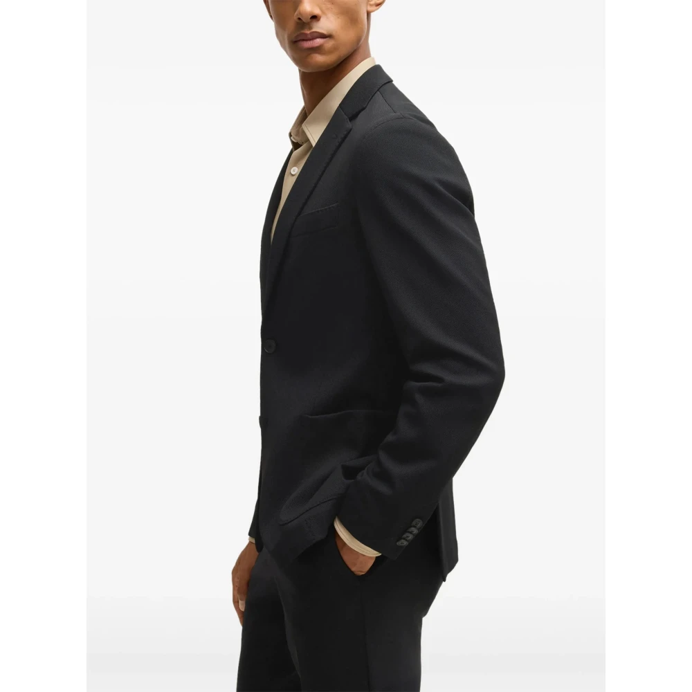 Hugo Boss Zwarte Jassen voor Mannen en Vrouwen Black Heren