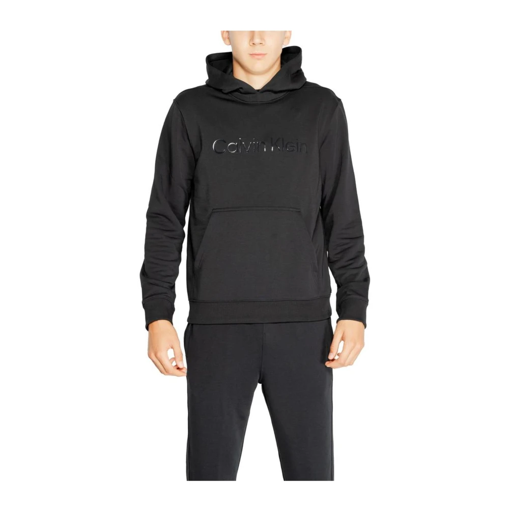 Calvin Klein Zwarte polyester trui voor mannen Black Heren