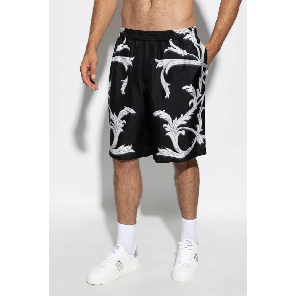 Versace Zijden shorts Black Heren