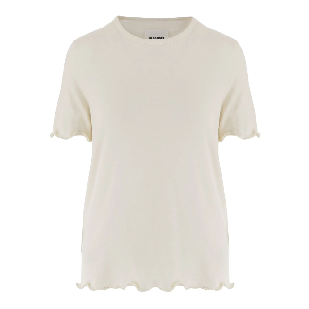 Jil Sander Women's White Silk Blend T-Shirt