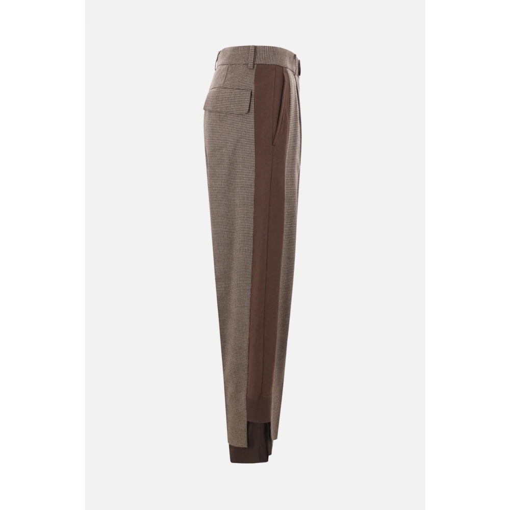 Undercover Bruine wollen pied-de-poule broek Brown Dames