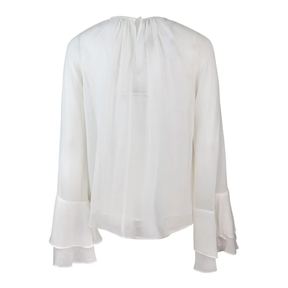 Max Mara Studio Wit zijden overhemdset White Dames
