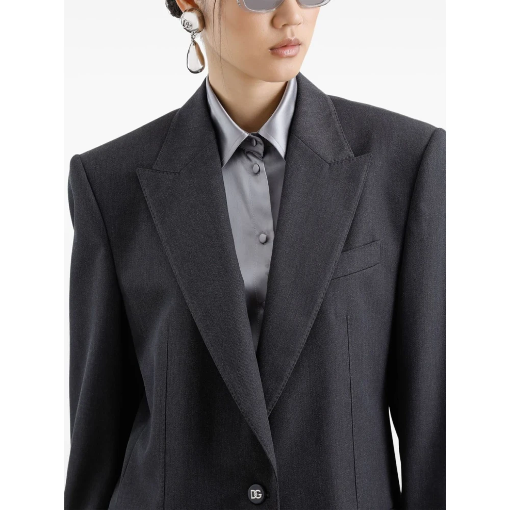 Dolce & Gabbana Monopetto Blazer Jasjes Gray Dames