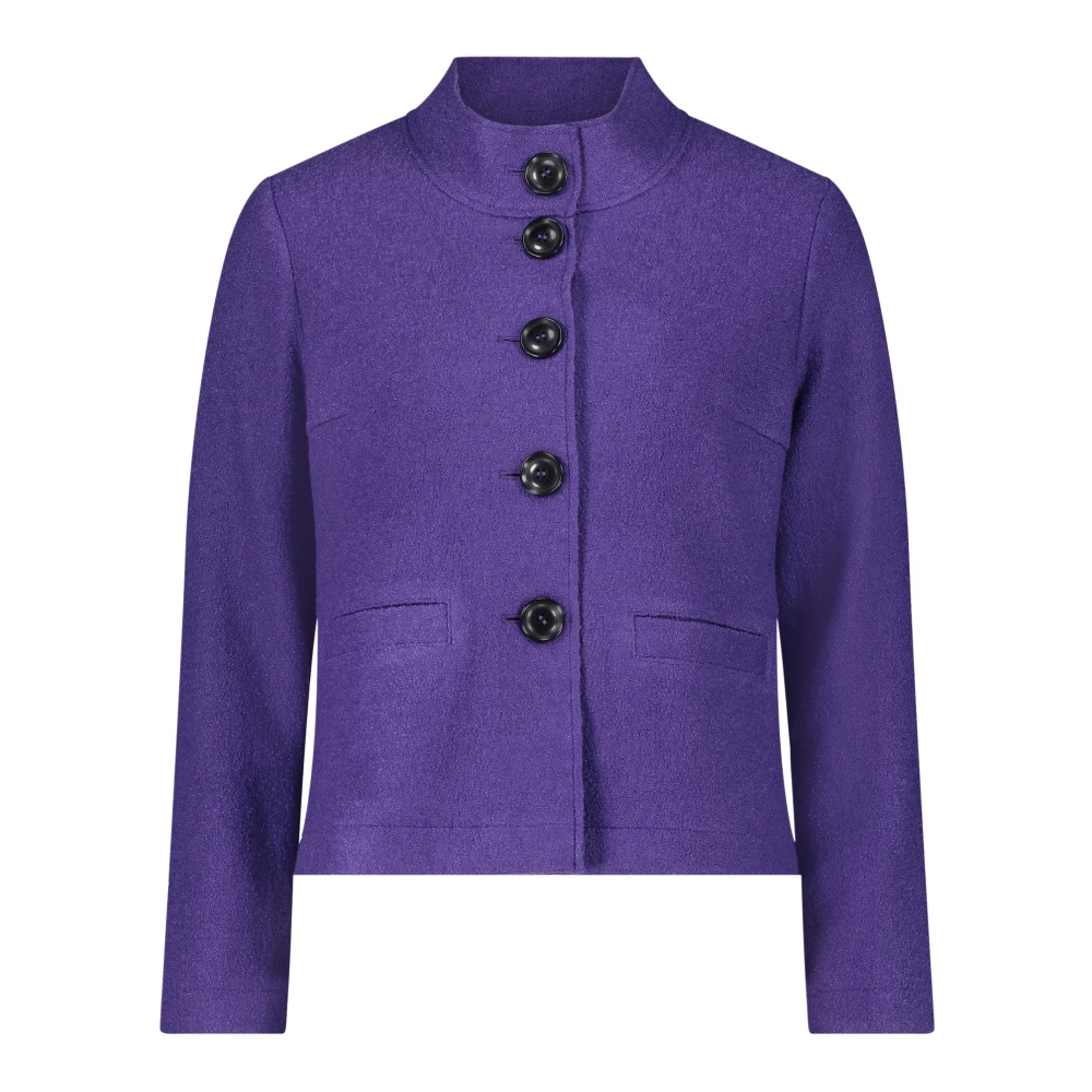 Betty Barclay Casual Blazer met Opstaande Kraag Purple Dames