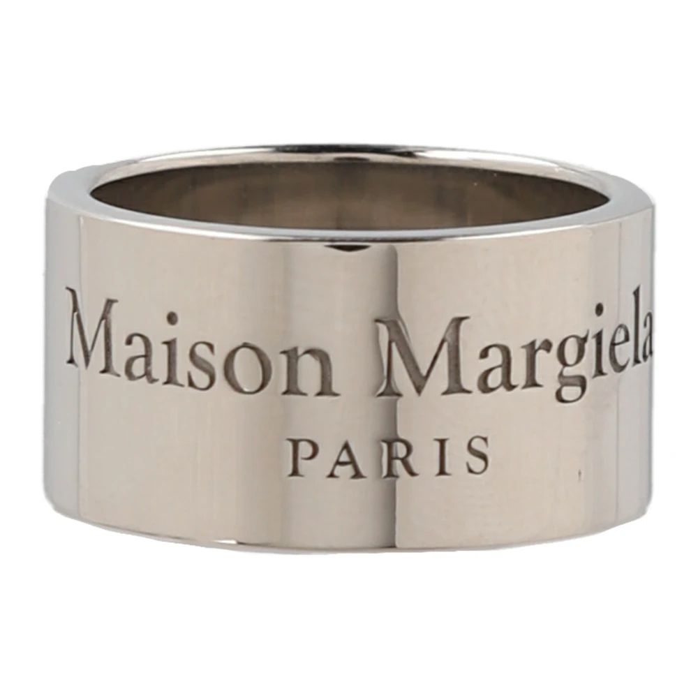 Maison Margiela Men's Gray Logo Ring