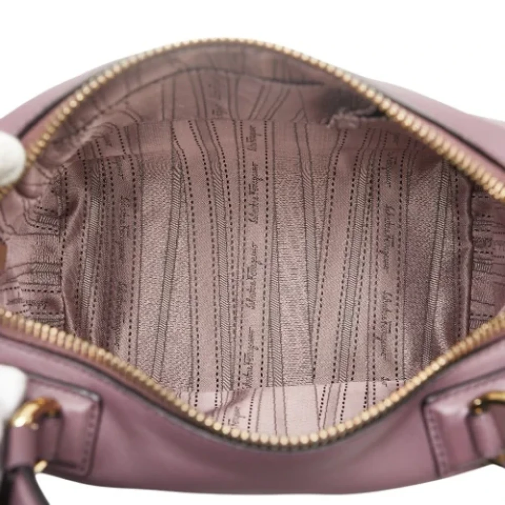 Salvatore Ferragamo Pre-owned Leather handbags Purple Dames