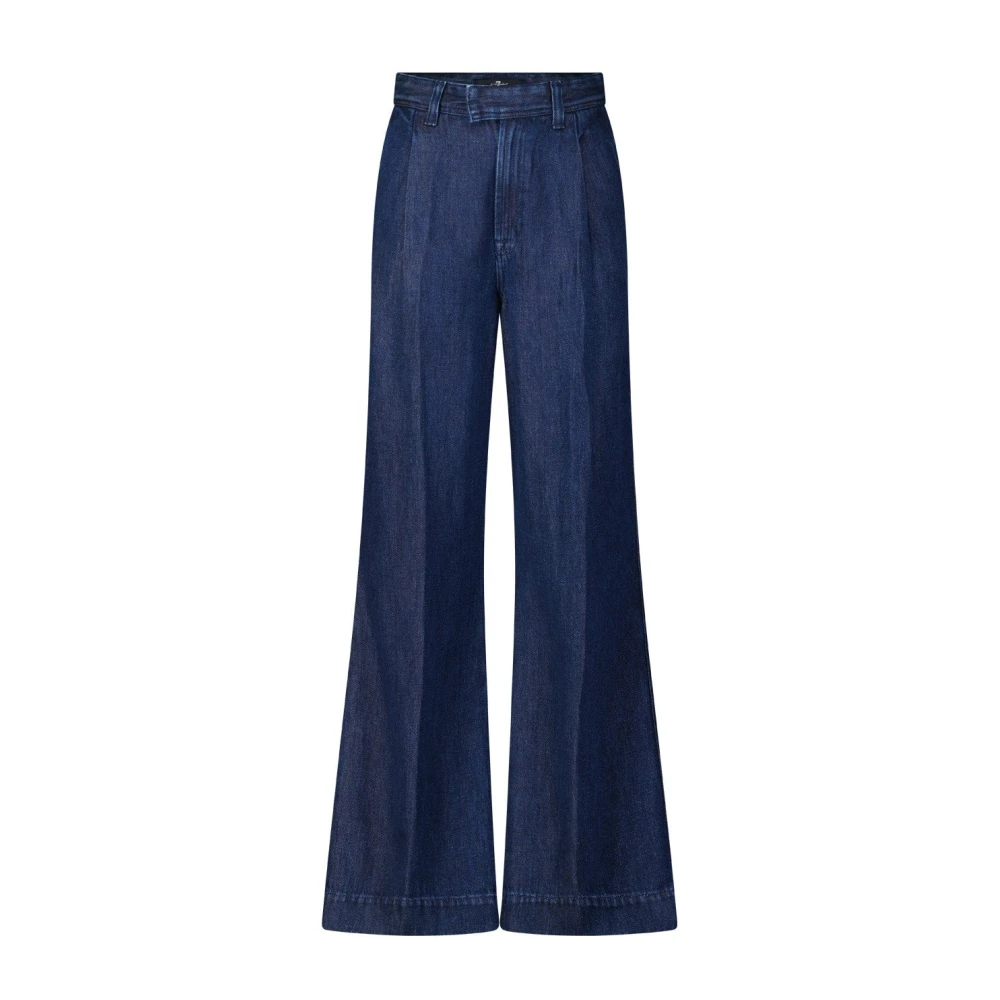 7 For All Mankind Wijde Jeans Denim Blue Dames