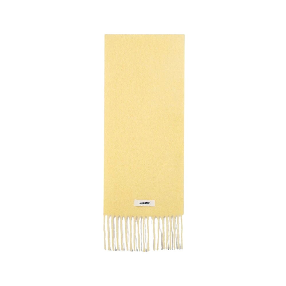 Jacquemus Wool Carro Scarf Yellow, Dam