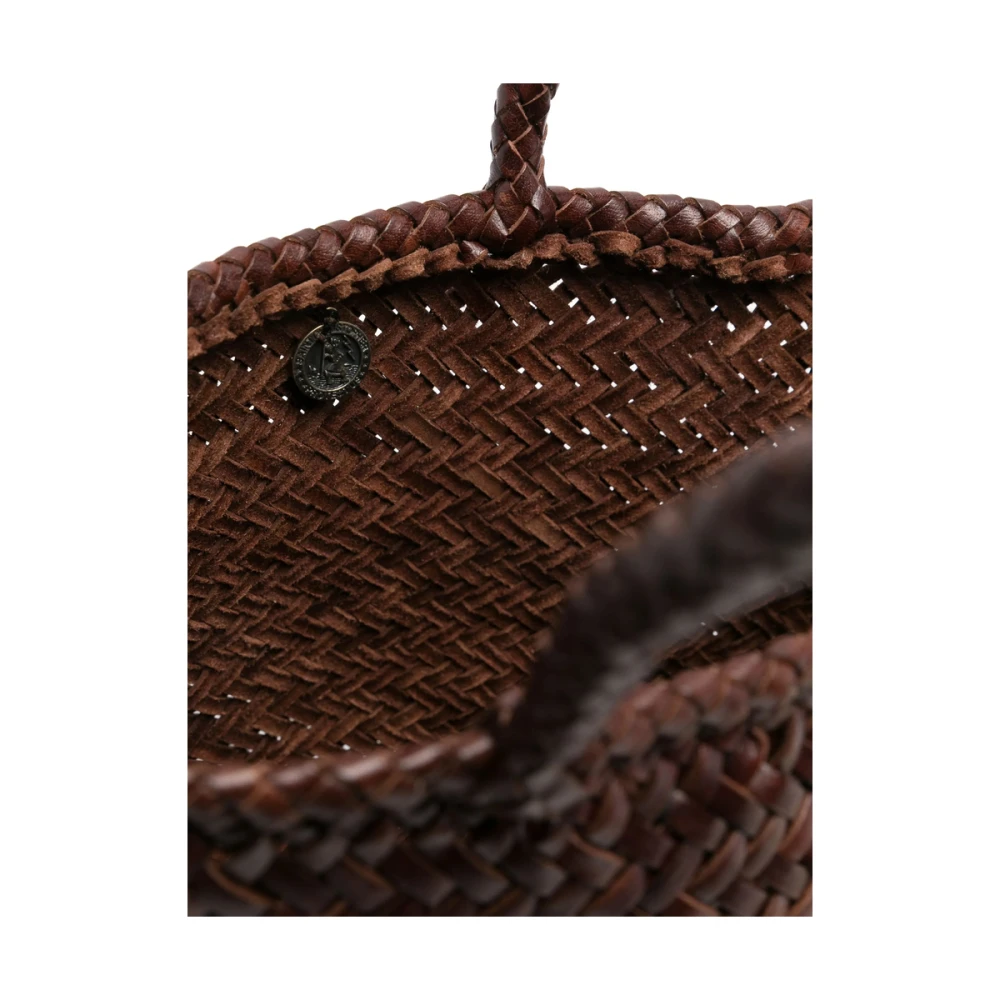 Dragon Diffusion Bruin lederen gevlochten handtas Brown Dames