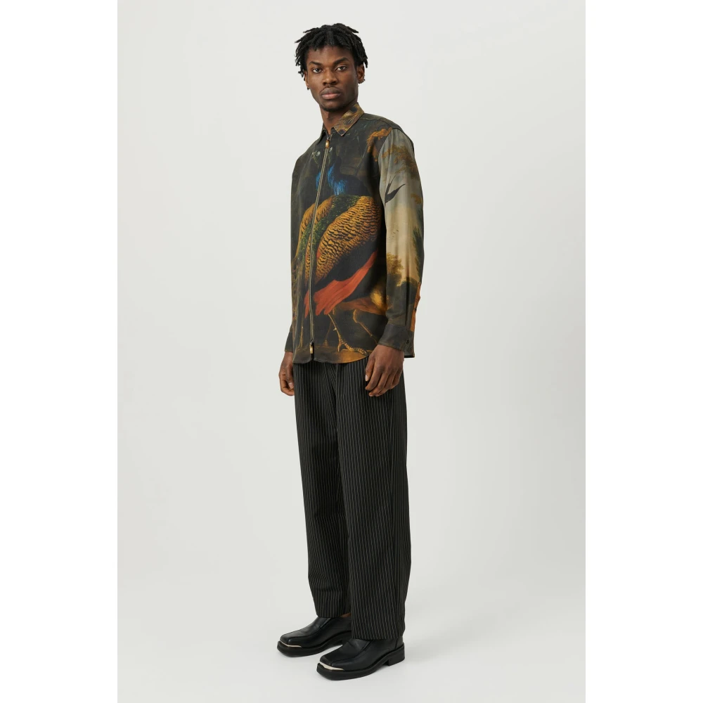 Soulland Derry overshirt met ritssluiting aan de voorkant Multicolor Heren