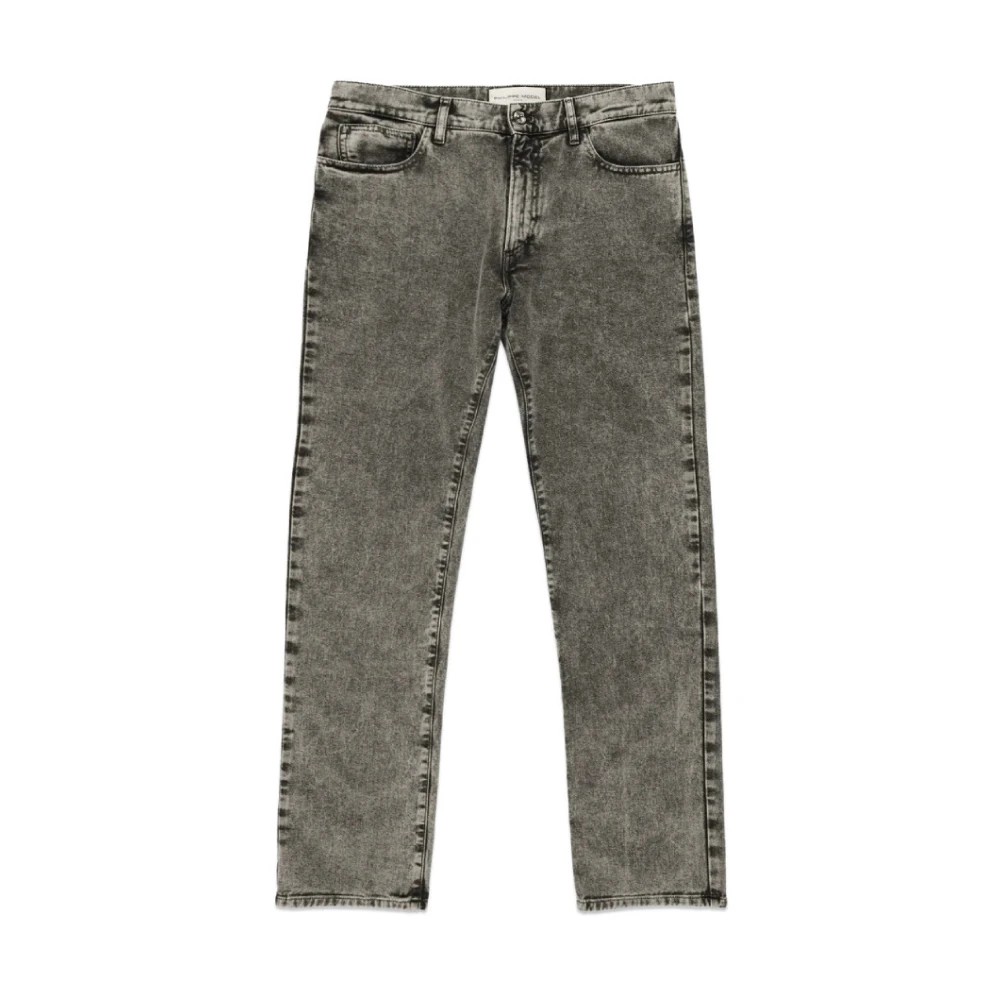 Philippe Model Gewassen Zwart Denim Marmer Effect Jeans Black Heren