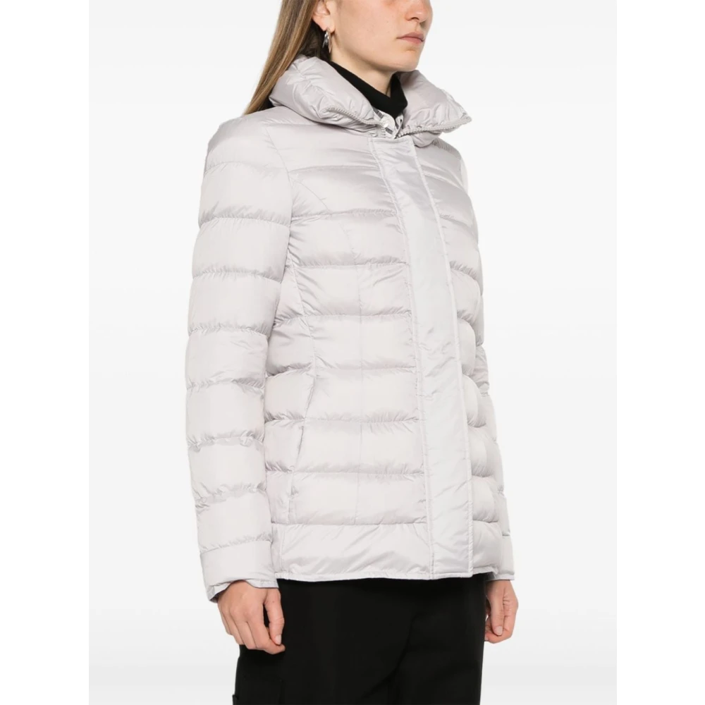 Peuterey Lichtgrijze Gewatteerde Jas Gray Dames