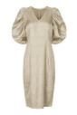 lyric-dress-burnt-olive-elegant-v-neck