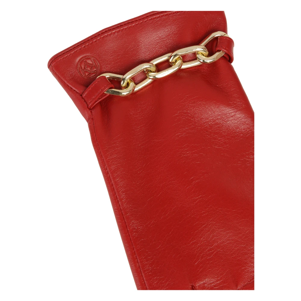 Kazar Elegante rode handschoenen met sieradenversiering Red Dames