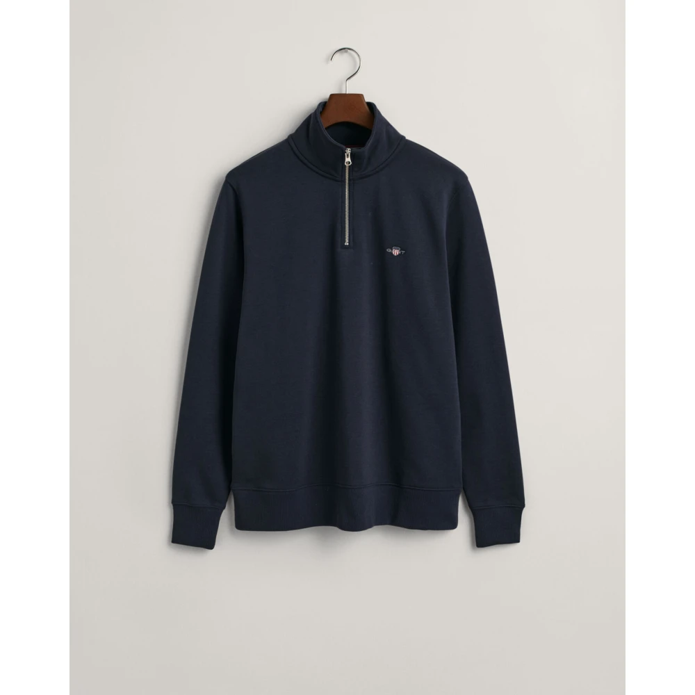 Gant Half-Zip Sweatshirt Blue Heren