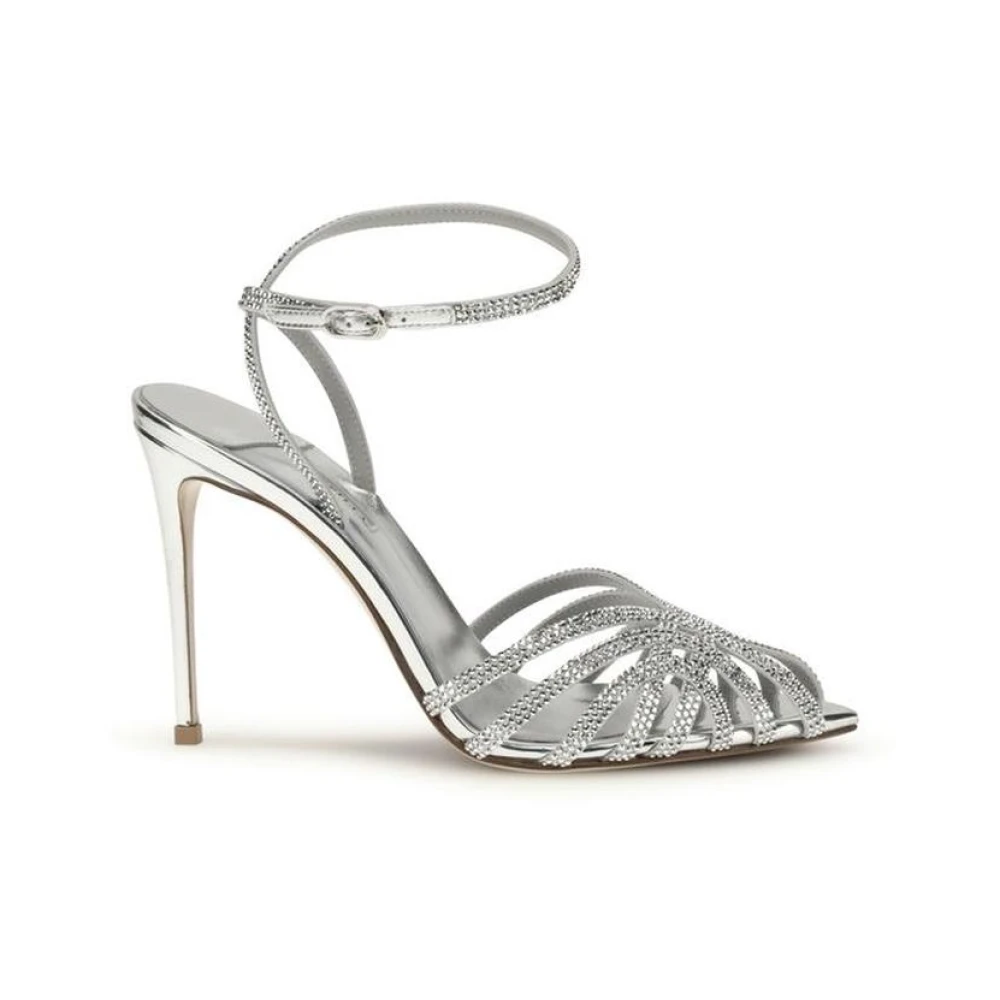 Le Silla Women's Gray Bos Taurus Stiletto Heel Sandals
