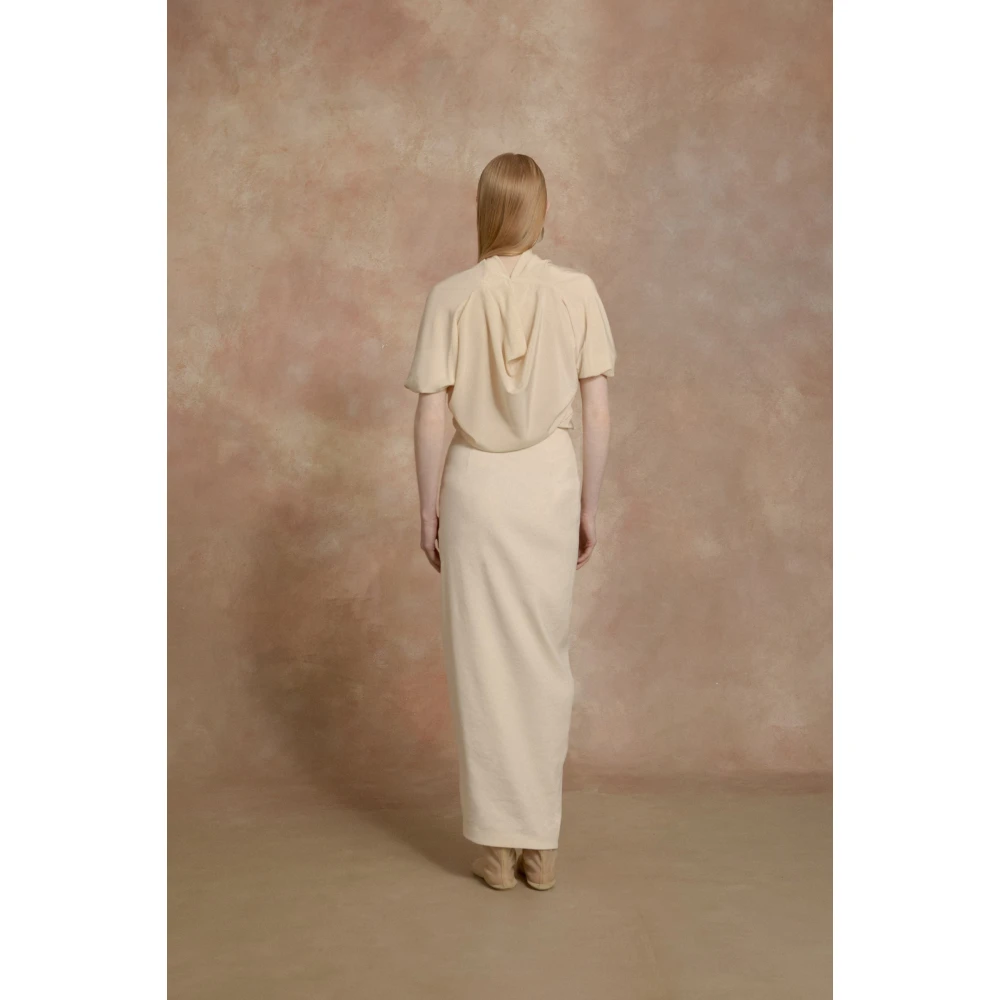 Cortana Liv ivoor stretch zijden blouse Beige Dames