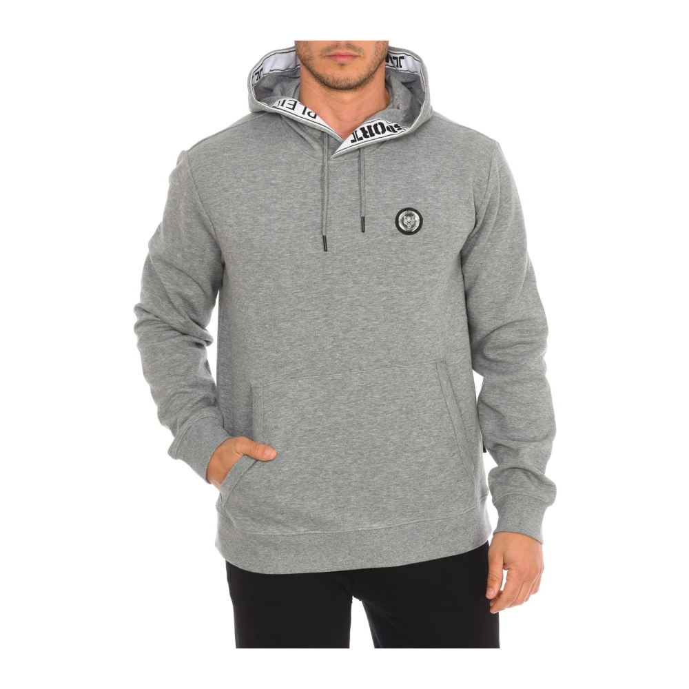 Plein Sport Men's Gray Hoodie With Claw Print Small