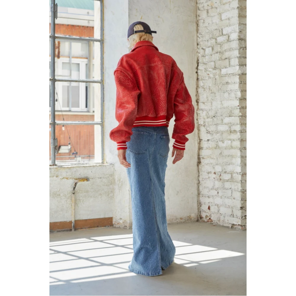 Halfboy Denim Maxi Rok met Laserbehandeling Blue Dames