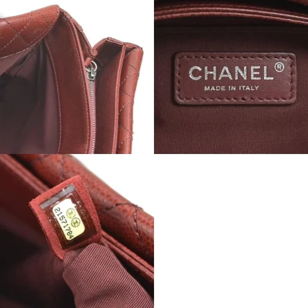 Chanel Vintage Pre-owned Leather totes Red Dames