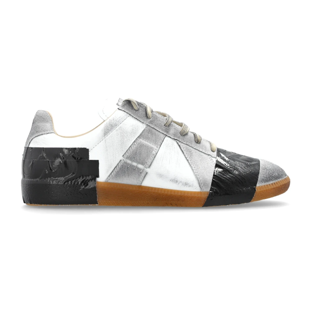Maison Margiela Men's White Sneakers, 6 Uk, Vintage-Effect Trainers