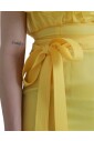 robe-longue-en-soie-jaune-avec-ceinture