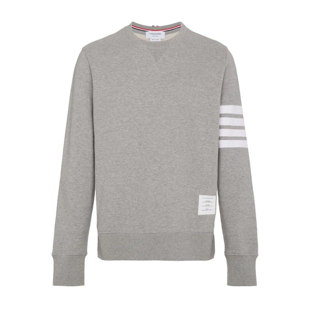 Thom Browne Grijze Sweaters 4 Bar Classic Sweatshirt Gray Heren