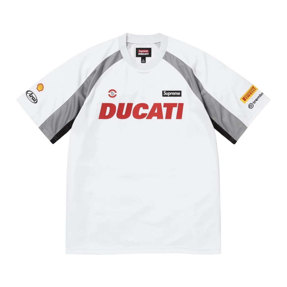 Supreme Beperkte oplage Ducati voetbalshirt wit White Heren