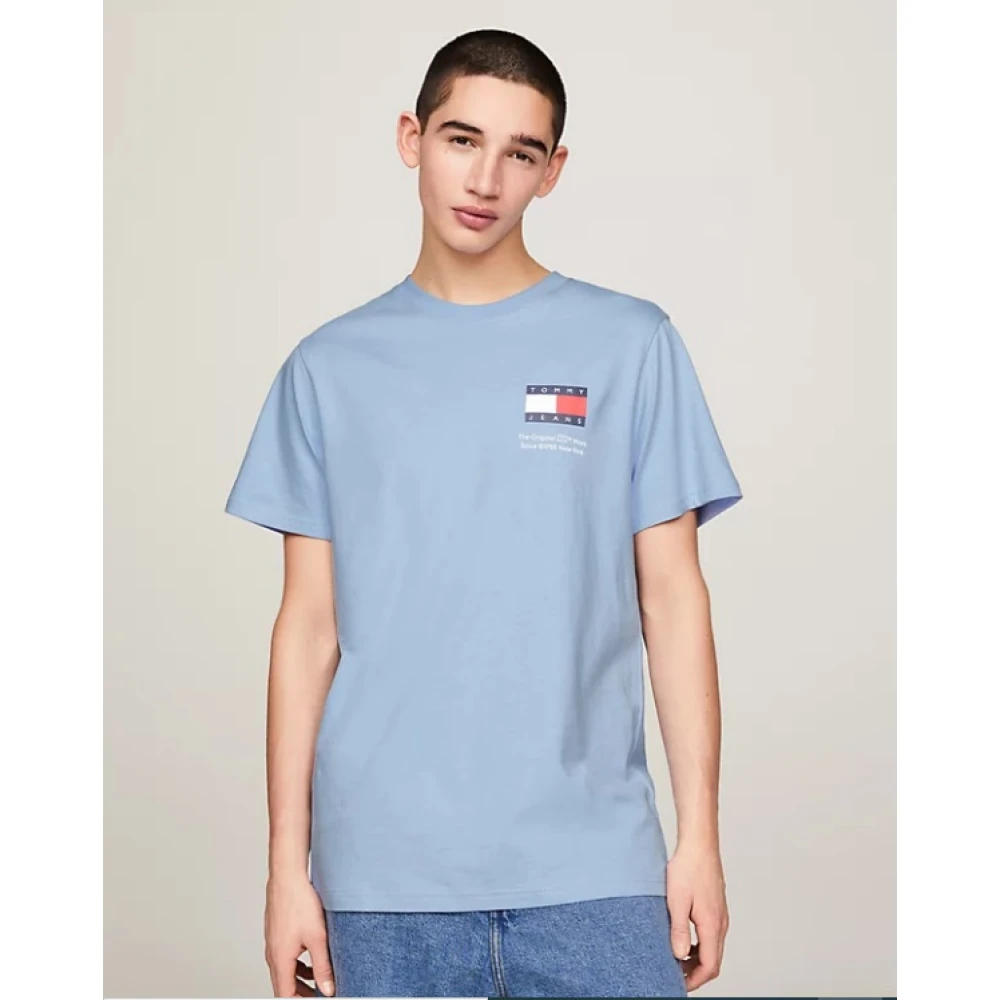 Tommy Jeans T-Shirt- TJM Slim FIT Essentail S S Blue Heren