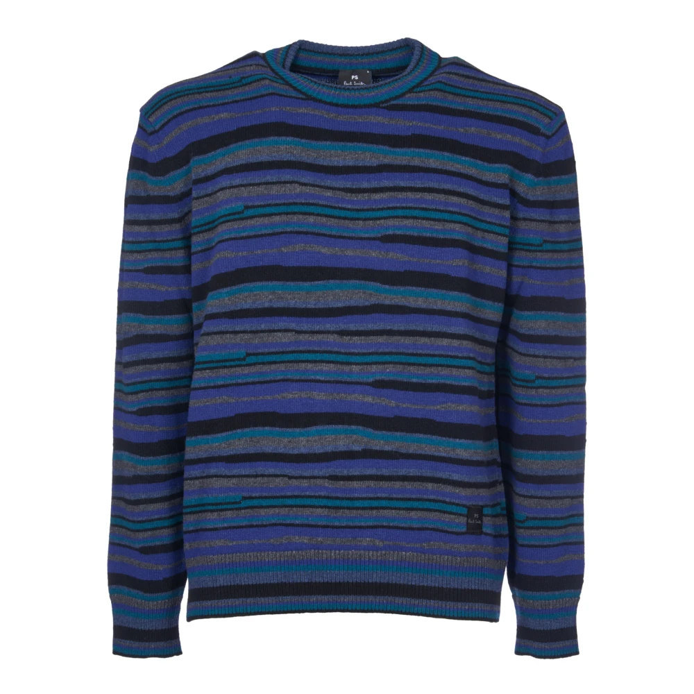 PS By Paul Smith Gestreepte Crew Neck Wollen Trui Multicolor Heren