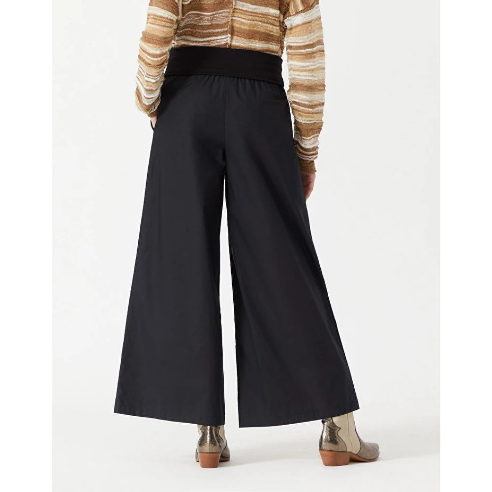 Manila Grace Cropped Lange Broek Black Dames