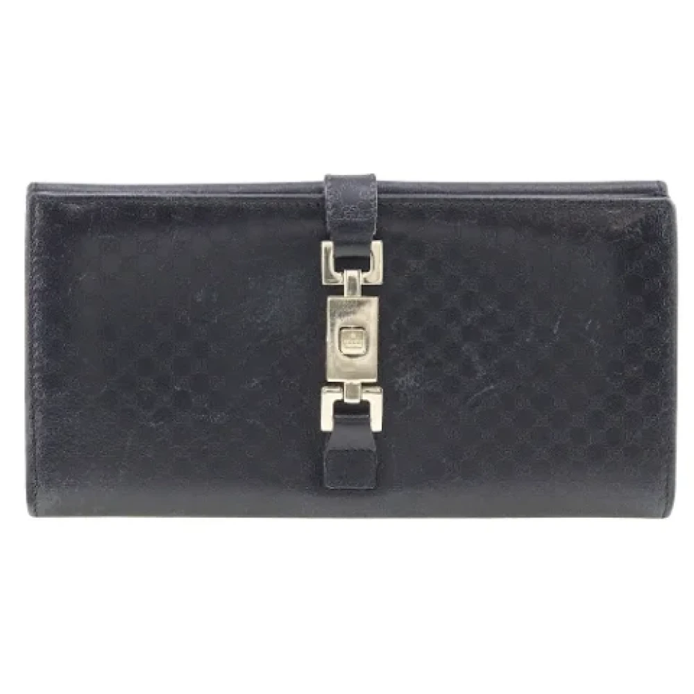 Gucci Vintage Pre-owned Leather wallets Black Dames