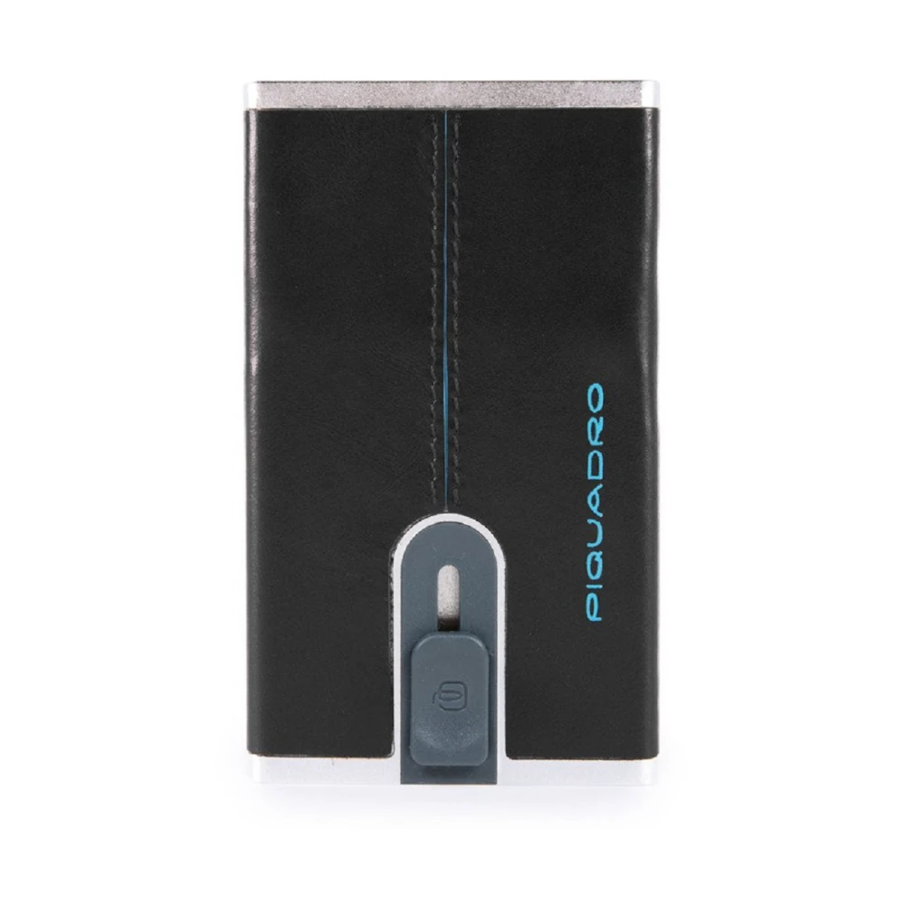Piquadro Zwarte compacte portemonnee met RFID-bescherming Black Heren