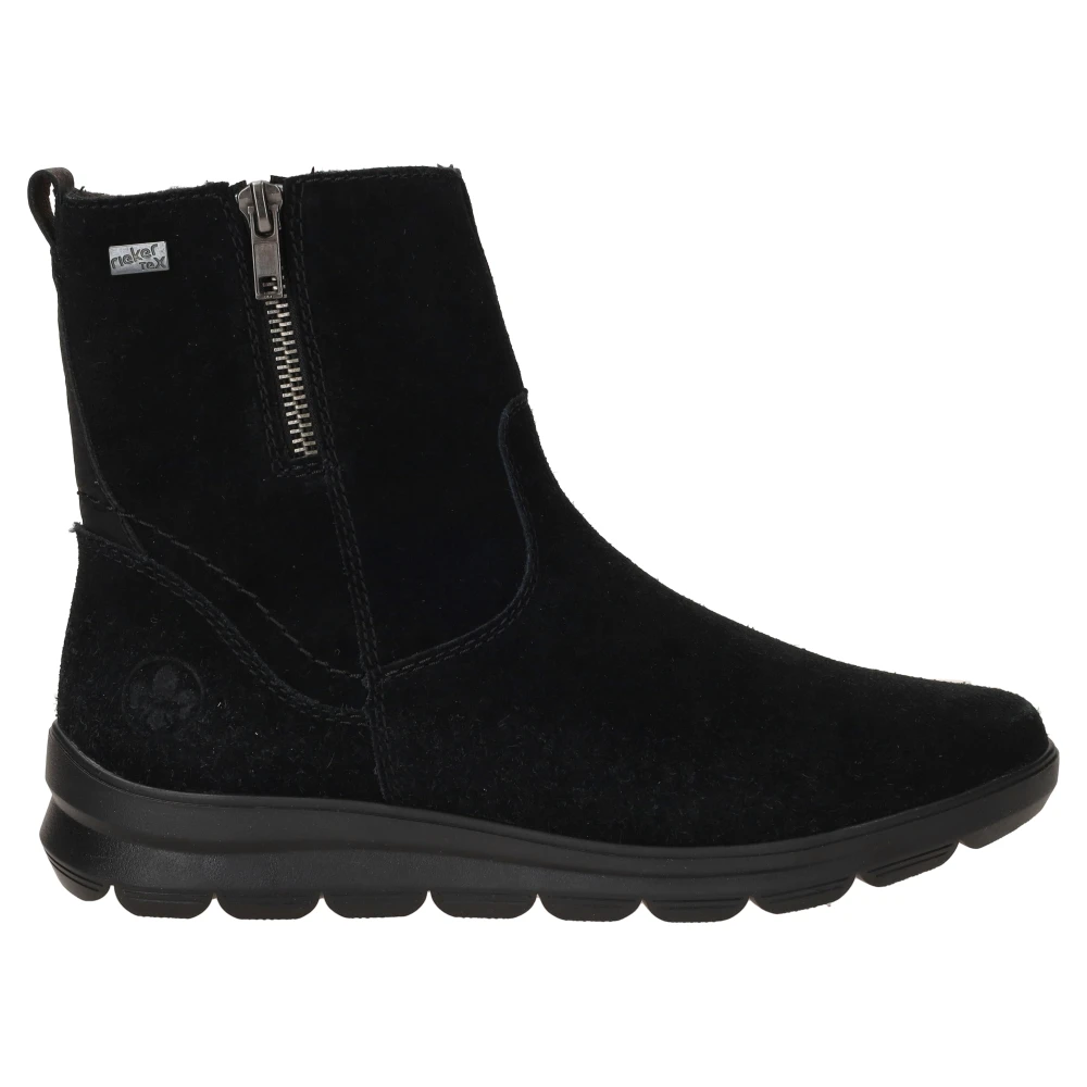 Rieker Women's Black Ankle Boots,, Suede Ladies Boot Size 9 Uk