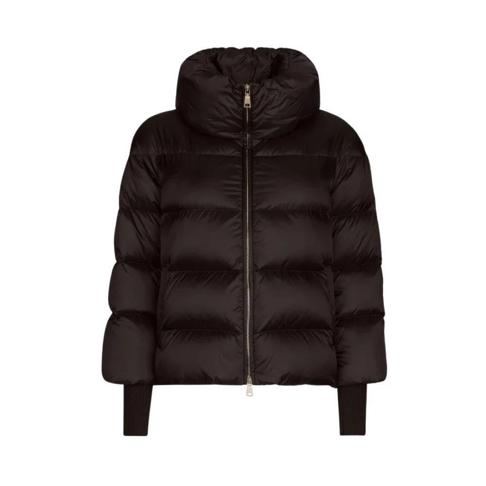 Add Voorrits Wol Ribboorden Jas Black Dames