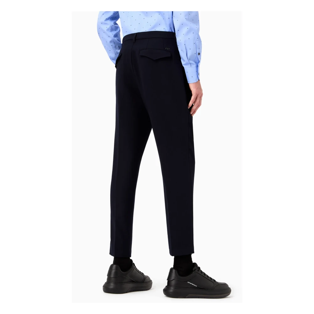 Emporio Armani Suit Trousers Blue Heren