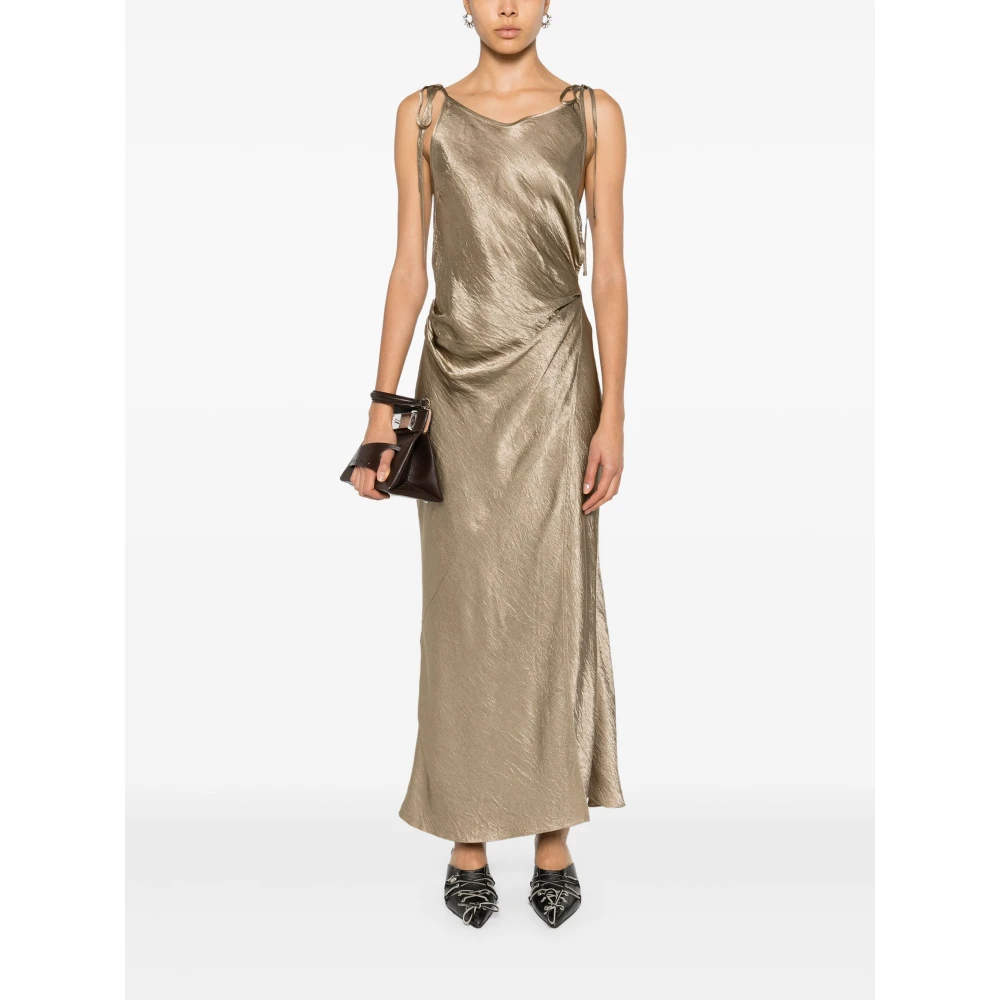Acne Studios Elegante Zwarte Jurk voor Vrouwen Green Dames